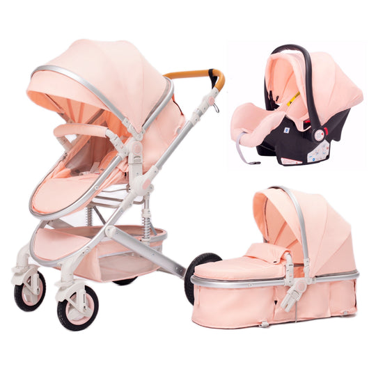 Poussette Bébé Trio 3 en 1 Premium - Poussette, Landau et Siège Auto