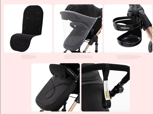 Poussette 3 en 1 pour Bébé Haute Qaulité
