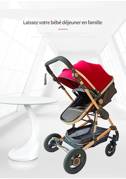 Poussette Bébé Trio 3 en 1 Premium - Poussette, Landau et Siège Auto