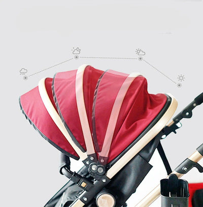 Poussette Bébé Trio 3 en 1 Premium - Poussette, Landau et Siège Auto
