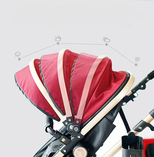 Poussette Bébé Trio 3 en 1 Premium - Poussette, Landau et Siège Auto