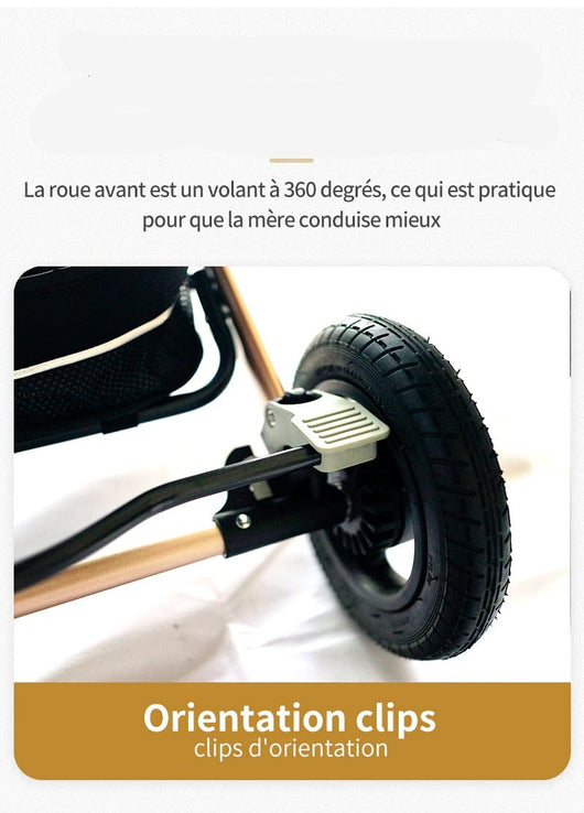 Poussette Bébé Trio 3 en 1 Premium - Poussette, Landau et Siège Auto