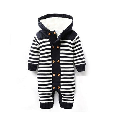 Barboteuse A Rayures Pour Bébé - 9mois et moi