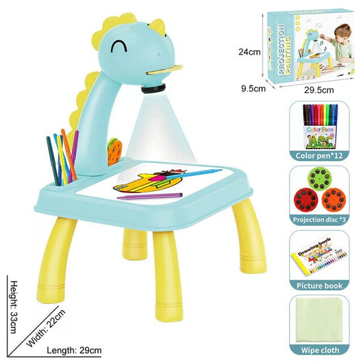 Planche à dessin avec projecteur LED pour enfants